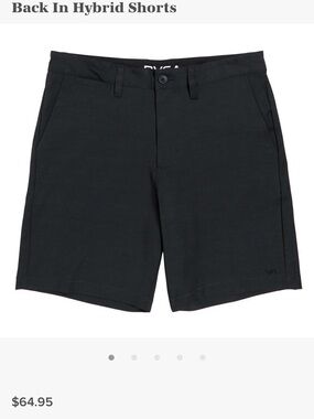 NWT- RVCA Black Men's Hybrid Shorts